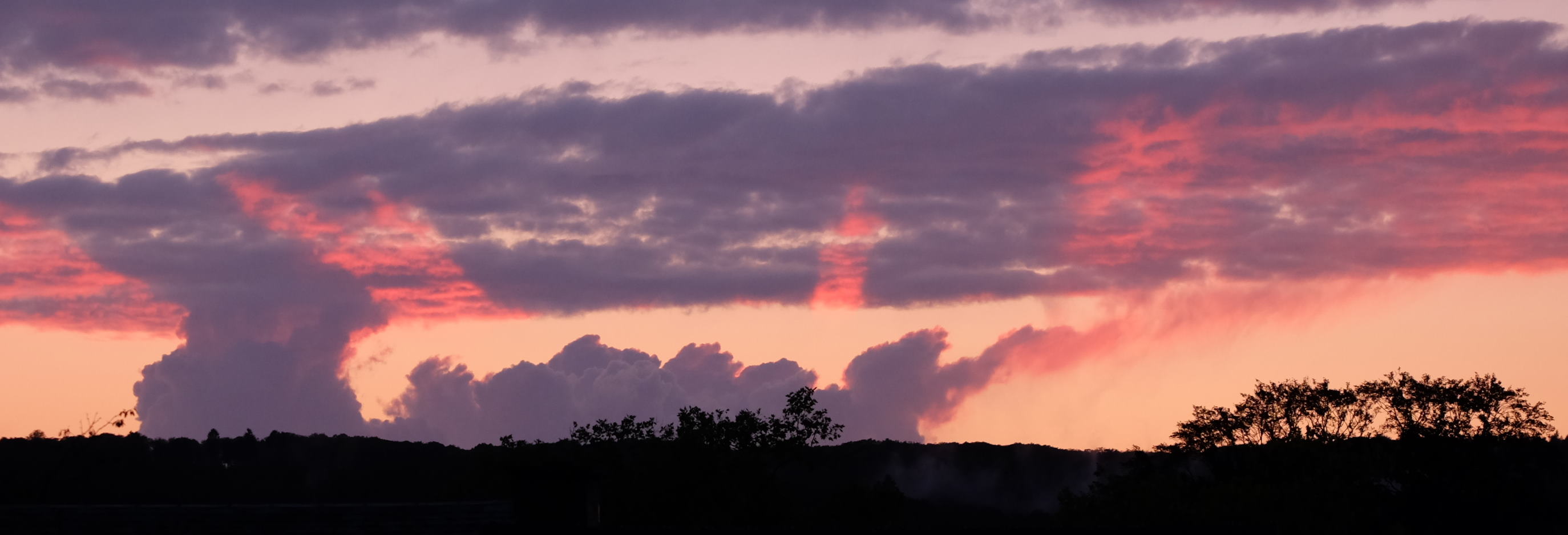 Red clouds in the sunset
