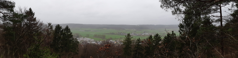 View over the valley of the river Alzette