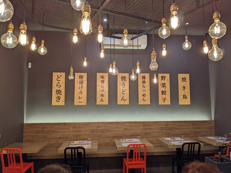 The inside of a ramen house in Barcelona