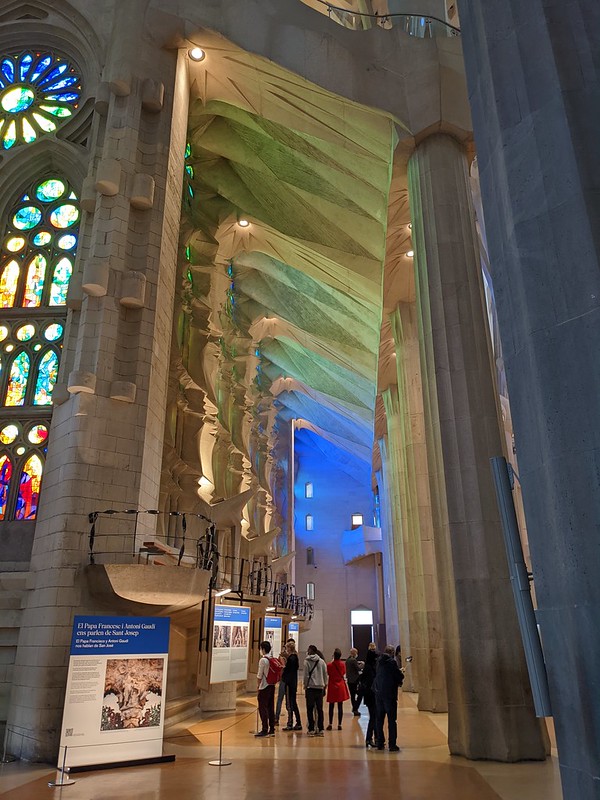 Sunlit wing of the Sagrada Familia