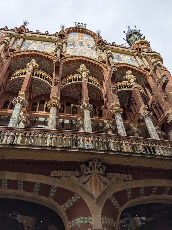 Extravagant façade of the Palua de la Musica in Barcelona