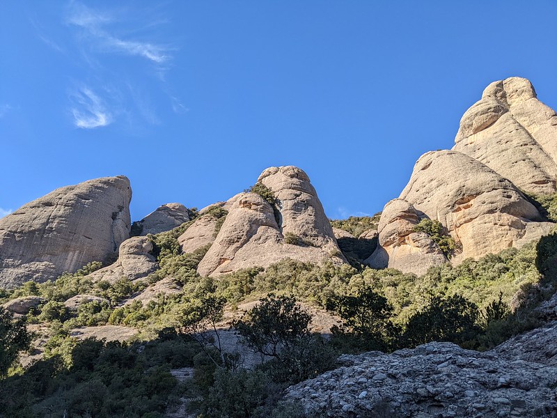 View of the rock formations in the hills