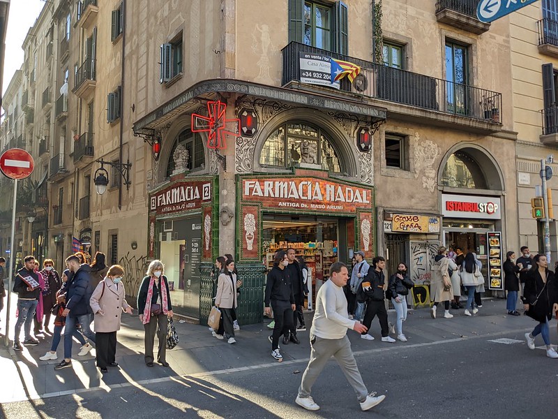 An old pharmacy on La Rambla