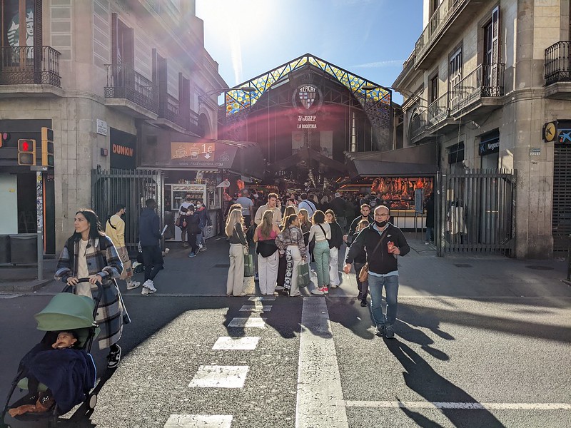 Boqueria market, just off La Rambla