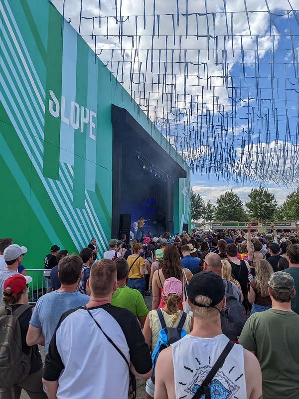 The Faim playing on the Slope stage