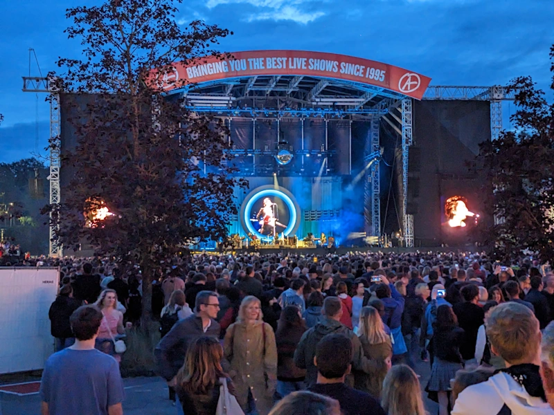 Arctic Monkeys on stage.