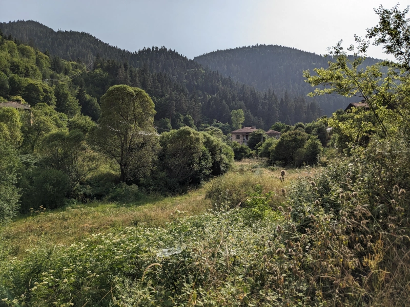 The edge of the village where the trail starts