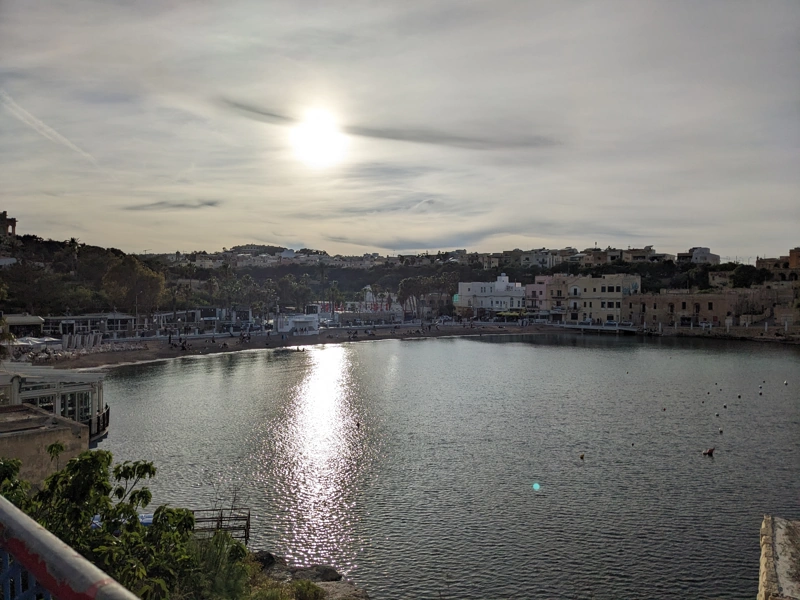 Small maltese cove in the sunset