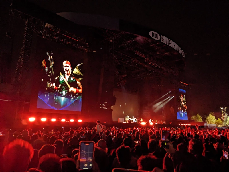 Chad Smith on the drums for Red Hot Chili Peppers.