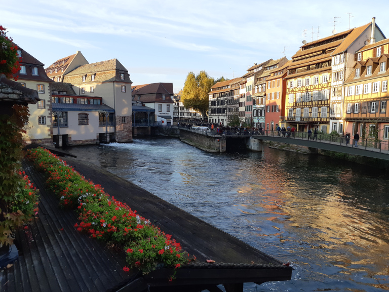 Old houses by the river in Strasbourg