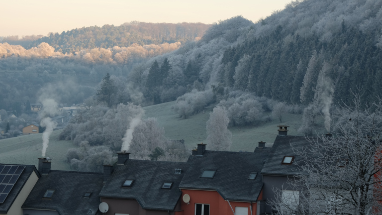 original photo of a view over Bofferdange, unadjusted