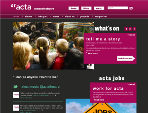 ACTA Community Theatre homepage