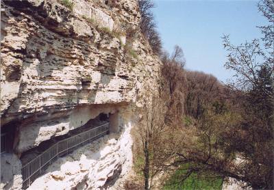 Side view of Aladja Monastery