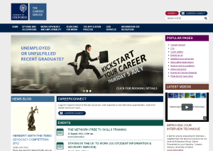 Homepage of Careers Service