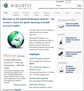 Homepage of the Equator Network