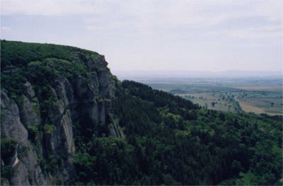 View from the top of the cliffs at Madara