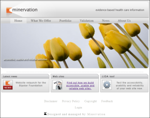 Homepage of Minervation