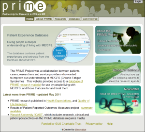 Homepage of the PRIME website