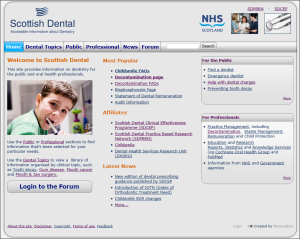 Homepage of Scottish Dental