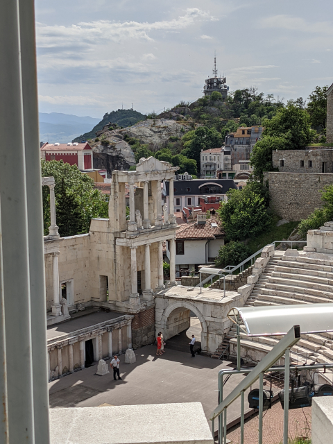 The stage of the ancient roman amphitheatre