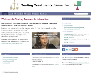 Testing Treatments Interactive homepage